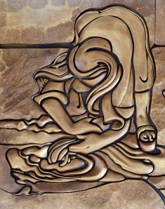 carved left panel